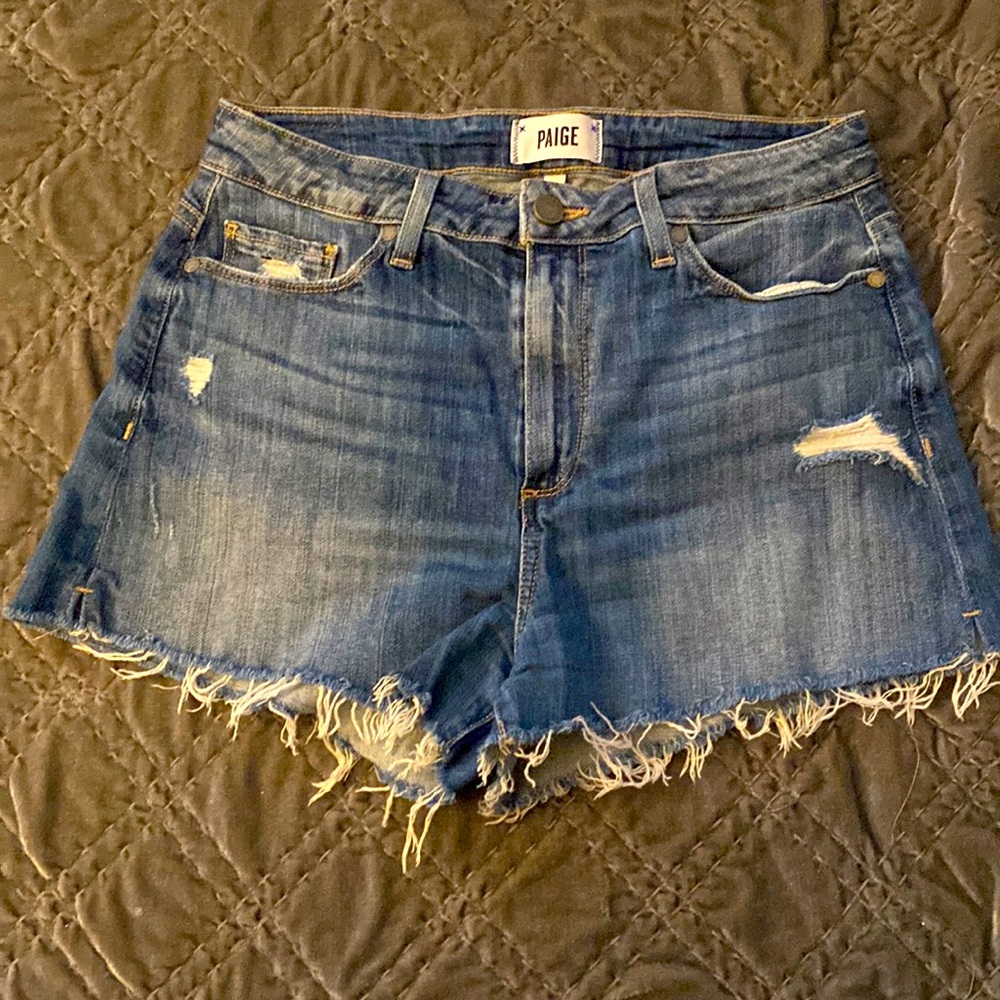 Paige Distressed jean shorts